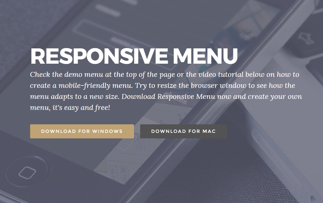 Bootstrap Responsive menu  within Mobirise