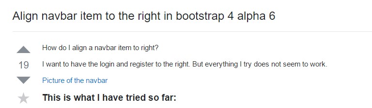  Coordinate navbar  object to the right  within Bootstrap 4 alpha 6