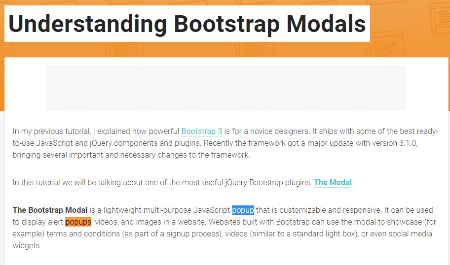  An additional useful article  concerning Bootstrap Modal Popup