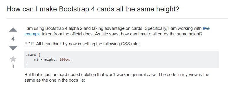 Insights on  precisely how can we  create Bootstrap 4 cards  all the same tallness?