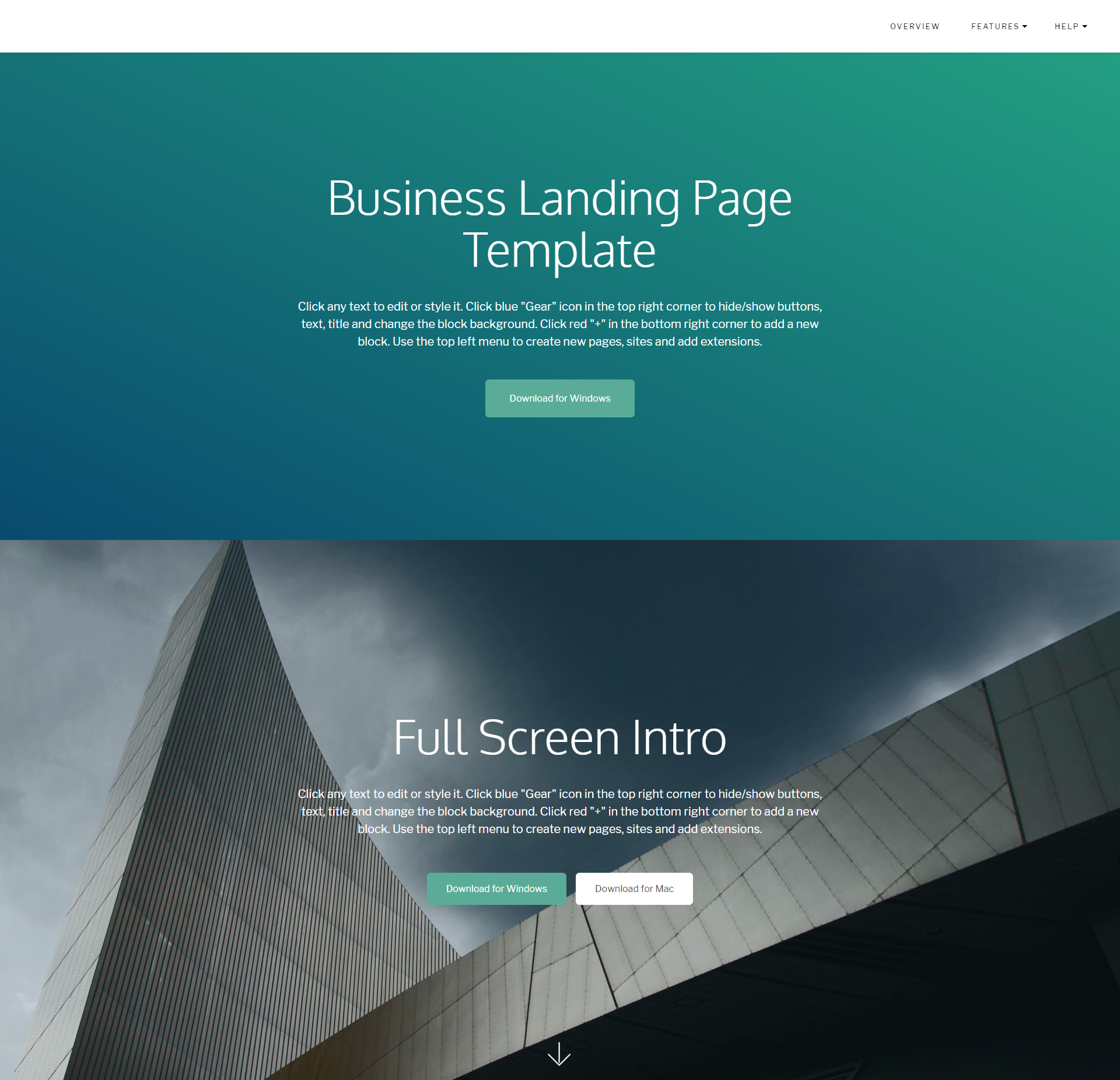 Responsive Bootstrap Business Landing Page Themes