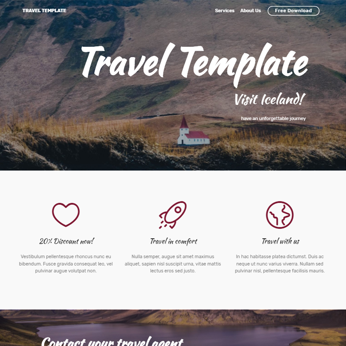 Free Download Bootstrap Travel Themes