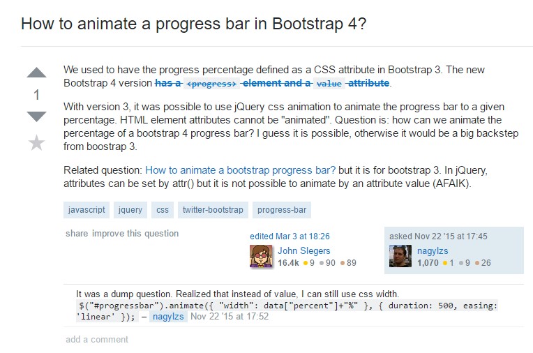 Bootstrap Progress bar Animation