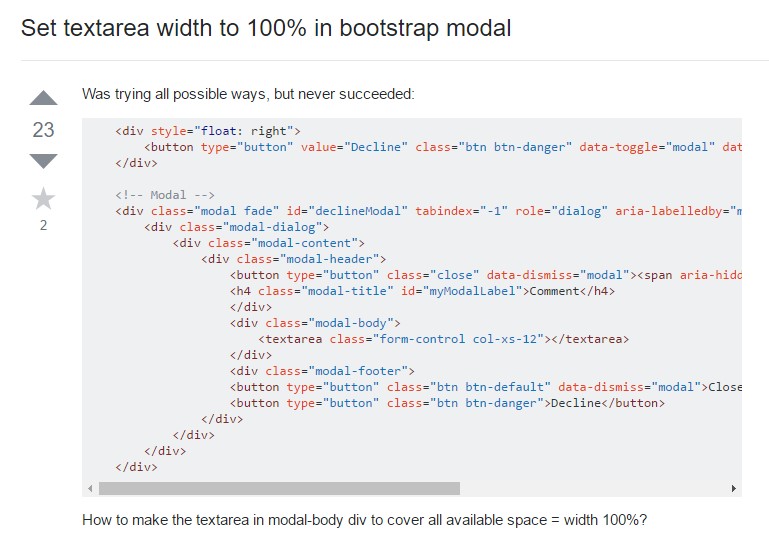  Set up Textarea width to 100% in Bootstrap modal