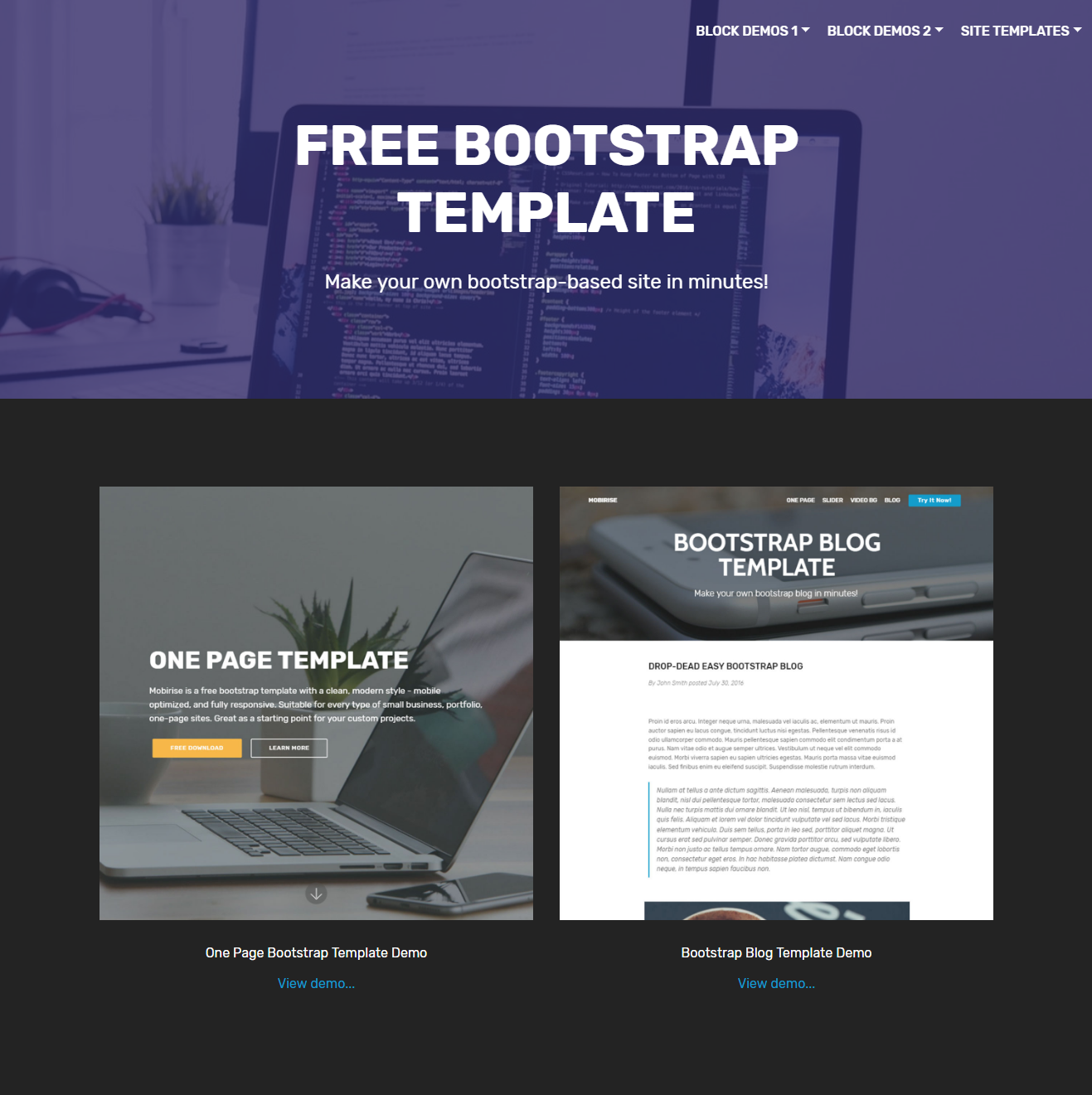CSS3 Bootstrap Templates
