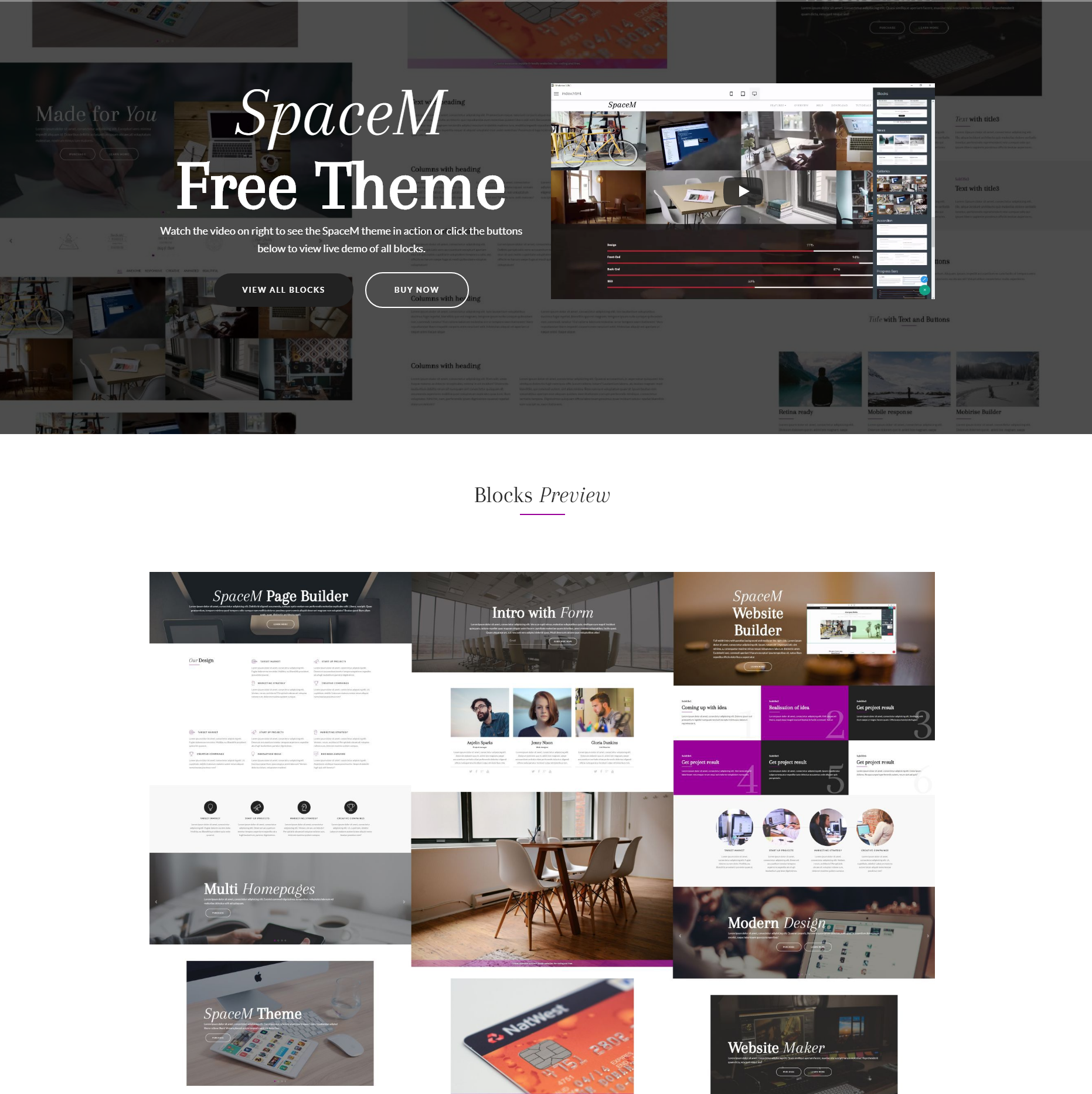 HTML5 Bootstrap SpaceM Themes